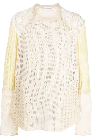 Marine Serre Regenerated crochet raglan jumper