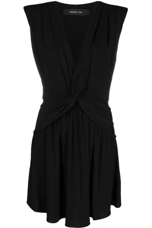 FEDERICA TOSI Knot-detail V-neck dress