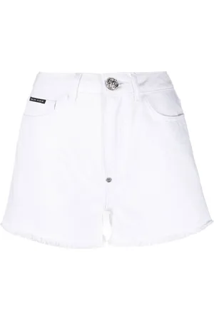 Philipp Plein Crystal-embellished denim shorts