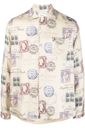 Rhude Passport stamp print shirt