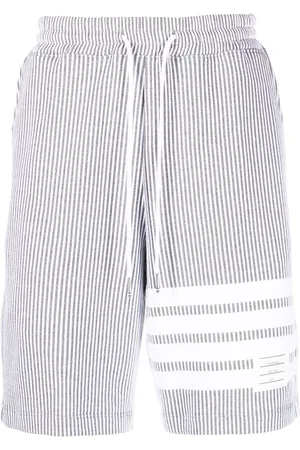 Thom Browne 4-Bar stripe seersucker shorts