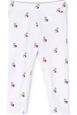 Tommy Hilfiger Menina Calças - Cherry-print cotton leggings