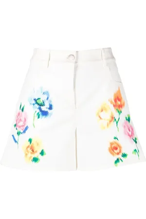 Moschino Floral-print denim shorts