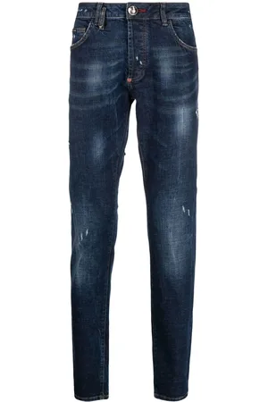 Philipp Plein Straight-leg ripped jeans