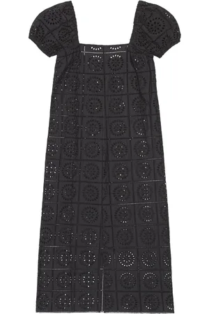Ganni Broderie anglaise midi dress
