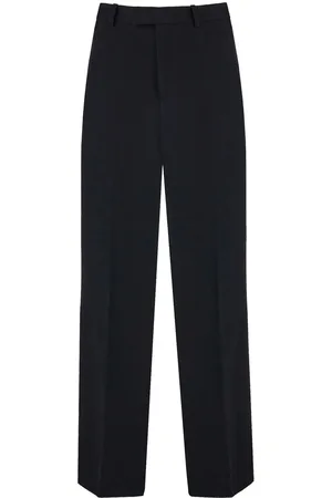 Salvatore Ferragamo Satin-insert tailored trousers