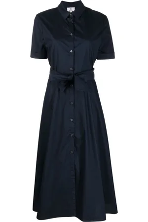 Woolrich Tied-waist poplin shirtdress