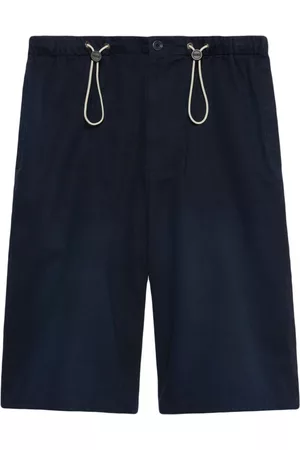 Gucci Homem Bermudas - Embroidered-logo twill-weave shorts