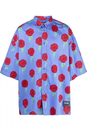 VERSACE Homem Camisas de Manga curta - Roses-print short-sleeve shirt
