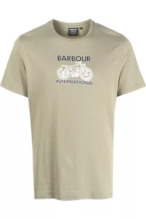 Barbour Homem T-shirts & Manga Curta - Logo-print cotton T-shirt