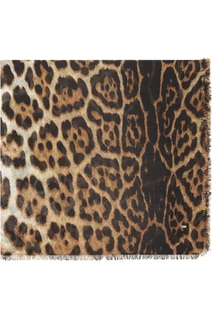 Saint Laurent Mulher Cachecol leopardo - Leopard print scarf