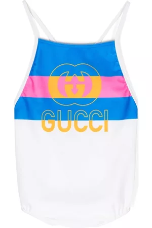 Gucci Menina Fatos de banho - GG-print striped swimsuit