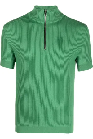 Winnie NY Ribbed-knit short-sleeve jumper
