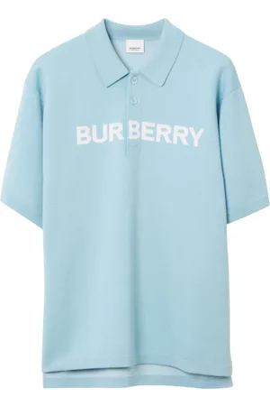 Burberry Homem T-shirts & Manga Curta - Logo Detail Wool Cotton Polo Shirt