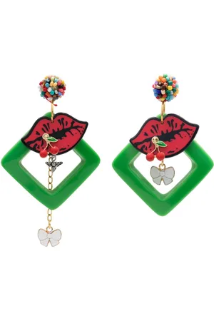 AMIR SLAMA Lips-motif drop earrings