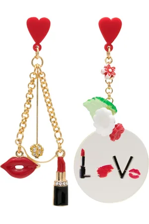AMIR SLAMA Charm-detail asymmetric earrings