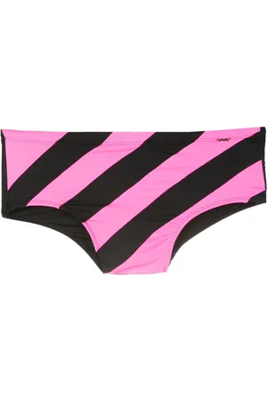 AMIR SLAMA Stripe-print swim trunks