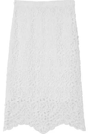 Burberry Macram??-lace pencil skirt