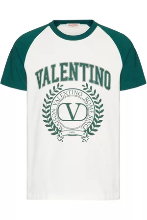 VALENTINO Homem T-shirts & Manga Curta - College logo-print T-shirt
