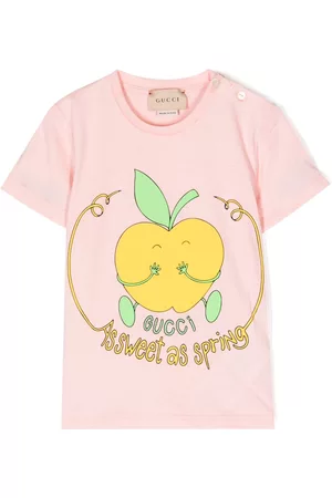 Gucci Menina T-shirts & Manga Curta - As sweet as Spring' logo-detail T-shirt