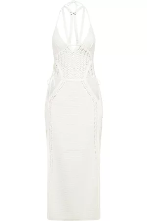 DION LEE Mulher Vestidos de Malha - Crochet tie butterfly dress