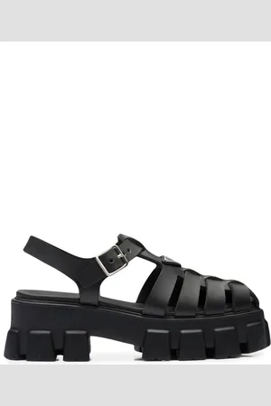 Prada 70mm Monolith caged rubber sandals