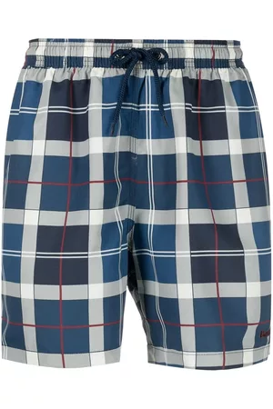 Barbour Homem Calções de Banho - Check-print swim shorts