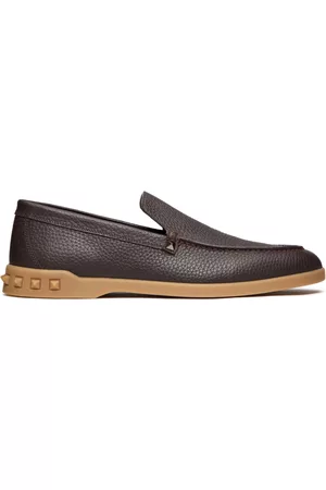 VALENTINO GARAVANI Homem Oxford & Moccassins - Stud-detail leather loafers