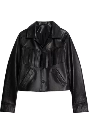 Ami Mulher Casacos de Pele - Tasselled leather jacket