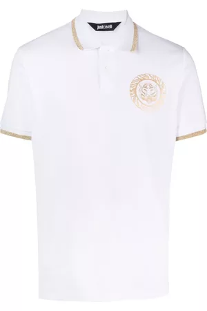 Roberto Cavalli Homem Camisa Formal - Logo-print cotton polo shirt