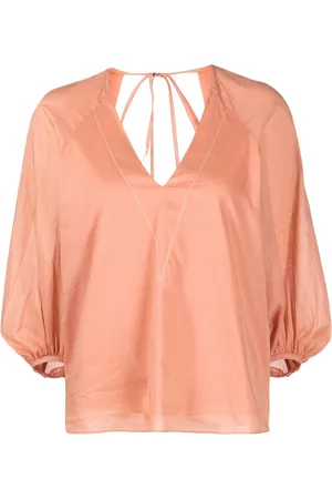 Paul Smith Mulher Blusa de Alças - V-neck cotton blouse