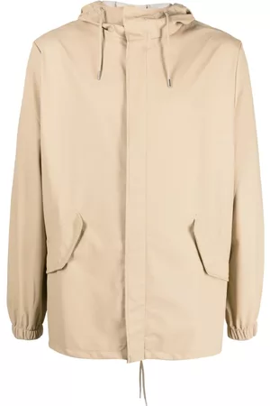 Rains Homem Casacos com Capuz - Drawstring-hood concealed-fastening jacket