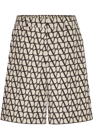 VALENTINO Homem Calções - VLogo-print knee-length shorts