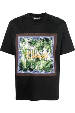 Roberto Cavalli Homem T-shirts & Manga Curta - Palm tree-print cotton T-shirt