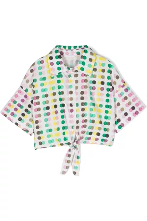 MISS GRANT Menina Camisas - Tie-fastening cotton shirt