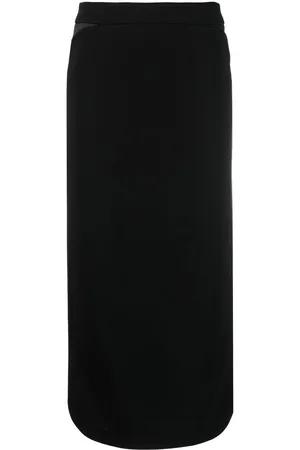 Courrèges High-waisted panelled midi skirt