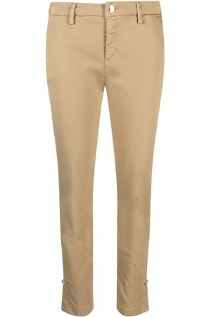 Liu Jo Cotton tapered slim-cut trousers