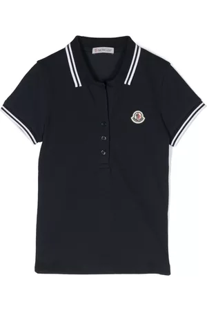 Moncler Menina Pólos - Logo-patch polo shirt
