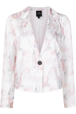 Armani Exchange Mulher Blazer estampado - Faded abstract-print blazer