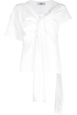 GOEN.J Asymmetric knot-detail T-Shirt