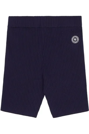 Sporty & Rich Logo-patch ribbed shorts