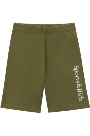 Sporty & Rich Serif logo-print shorts