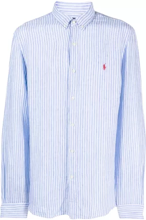 Ralph Lauren Homem Camisa Formal - Striped linen button-down shirt