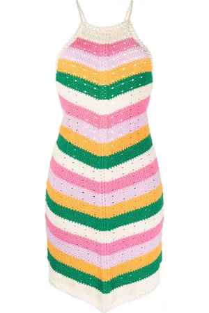 Maje Mulher Mini Vestidos - Crochet halterneck mini dress