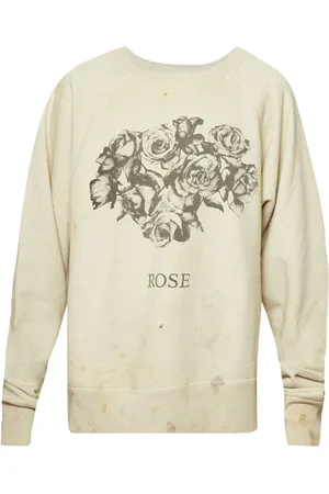 SAINT MXXXXXX Rose-print crew-neck sweatshirt