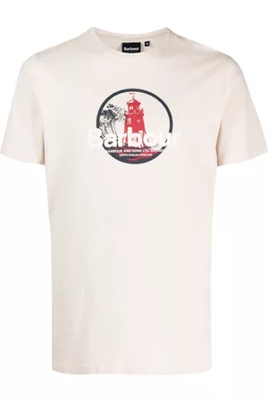 Barbour Homem T-shirts & Manga Curta - Logo-print organic cotton T-shirt