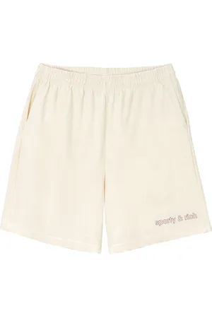 Sporty & Rich Embroidered-logo cotton shorts