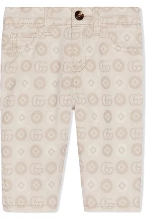Gucci Menina Calças - Double G geometric-print trousers
