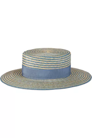 Gucci Homem Chapéus - Stripe straw boater hat