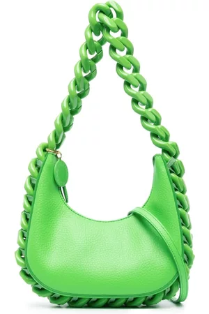 Stella McCartney Mulher Malas de Tiracolo - Frayme chain-detail faux-leather shoulder bag
